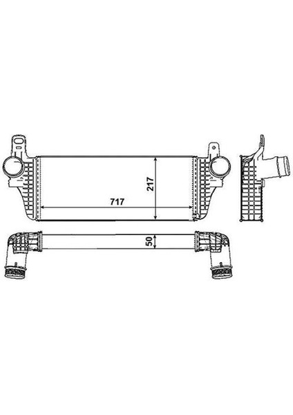 Turbo Radyatörü 343000 Multıvan V Transporter V (717X217X50)