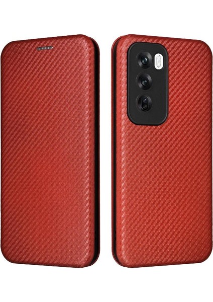 Oppo Oppo 12 5g Manyetik Karbon Fiber Tam Koruma Flip Case Için Flip Case (Yurt Dışından)