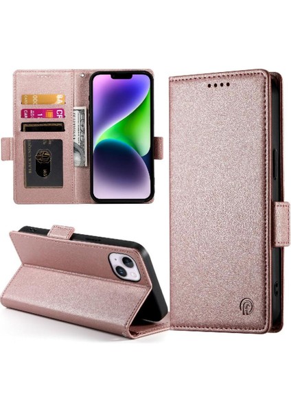 IPhone 14 Için Flip Case Artı Kartvizit Yuvaları Günlük Kullanım Cüzdan Flip (Yurt Dışından)
