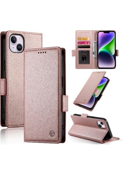 IPhone 14 Için Flip Case Artı Kartvizit Yuvaları Günlük Kullanım Cüzdan Flip (Yurt Dışından)