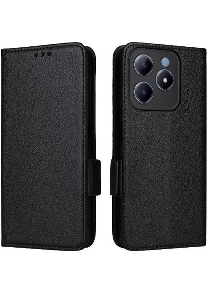 Realme C63 4g Için Flip Case Pu Deri Cüzdan Manyetik Yan Toka Kartı (Yurt Dışından)
