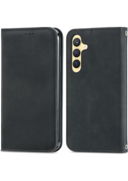 Samsung Galaxy S24 Artı Basit Iş Darbeye Deri Için Flip Case (Yurt Dışından)
