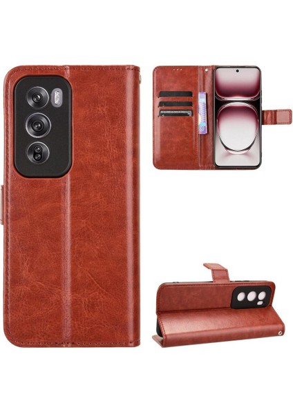 Oppo Oppo 12 Pro 5g Için Kılıf Cüzdan Manyetik Kapak Çevirin Kart Tutucu (Yurt Dışından)