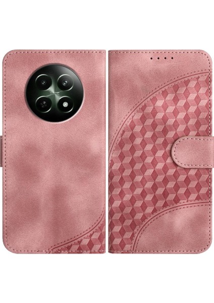 Realme 12 5g Flip Iş Pu Deri Flip Kapak Için Flip Case Geometrik (Yurt Dışından)