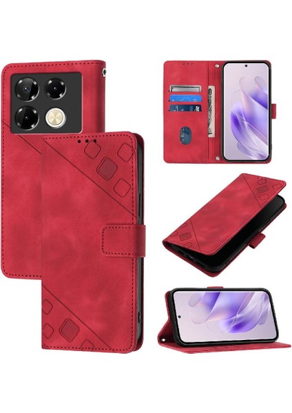 Infinix Not 40 Pro 5g Manyetik Deri Kart Tutucu Cüzdan Flip Için Kılıf (Yurt Dışından)