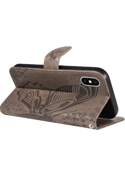 Kredi Kartı Yuvası ile IPhone Xs Max Için Flip Case Ayrılabilir El Kayışı (Yurt Dışından) modelleri