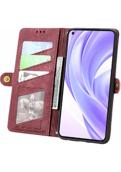 Xiaomi 11 Lite Için Flip Case Basit Iş Cüzdan Deri Kılıf Flip (Yurt Dışından) modelleri