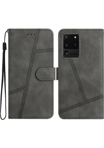 Samsung Galaxy S20 Ultra Flip Folio Bilek Kayışı Tam Cüzdan Için Flip Case (Yurt Dışından) indirimleri