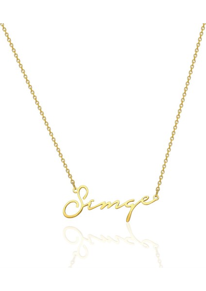 Yatay Imza Stili Isim Kolye