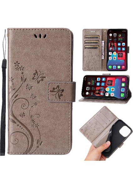 IPhone 15 Için Filp Durumda Pro Manyetik Kapatma Kart Tutucu Pu Deri Bilek (Yurt Dışından)