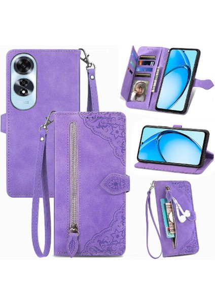 Oppo A60 4g Flip Fermuar Tarzı Iş Cüzdan Çoklu Kart Için Flip Case (Yurt Dışından)
