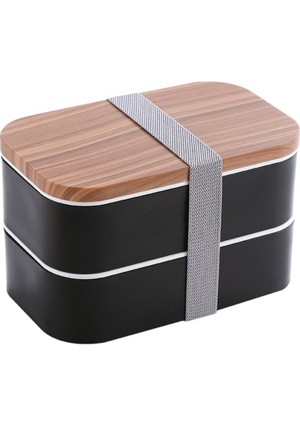 Bento Box Yeniden Kullanılabilir Sızdırmaz Mikrodalga Yetişkin Öğle Yemeği Kutusu Seti Piknik Yürüyüşü Için Siyah (Yurt Dışından) modelleri