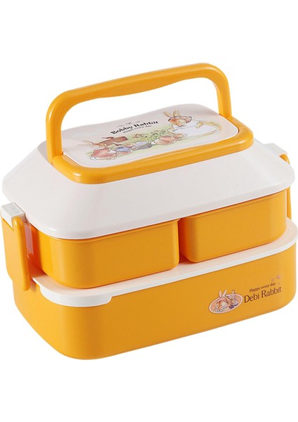 Bento Öğle Ği Kutusu 1.5l Aperatif Sebze Kabı Kamp Yürüyüş Çalışması Için Sarı (Yurt Dışından)