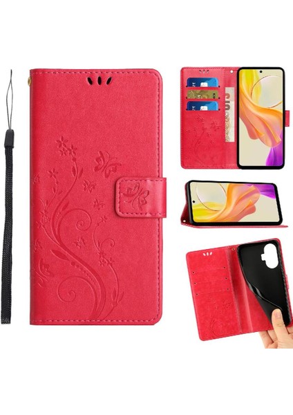 Realme C55 Pu Deri Kart Tutucu Manyetik Kapatma Kickstand Için Filp Durumda (Yurt Dışından)