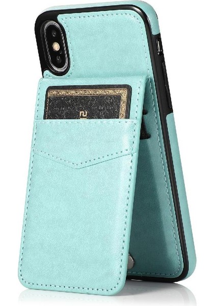 Kredi Premium Deri Çanta ile IPhone X/xs Kart Sahibi ile Uyumlu (Yurt Dışından)