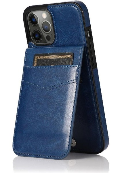 IPhone 12 Pro Max Kart Tutucu Premium Deri Manyetik ile Uyumlu (Yurt Dışından)