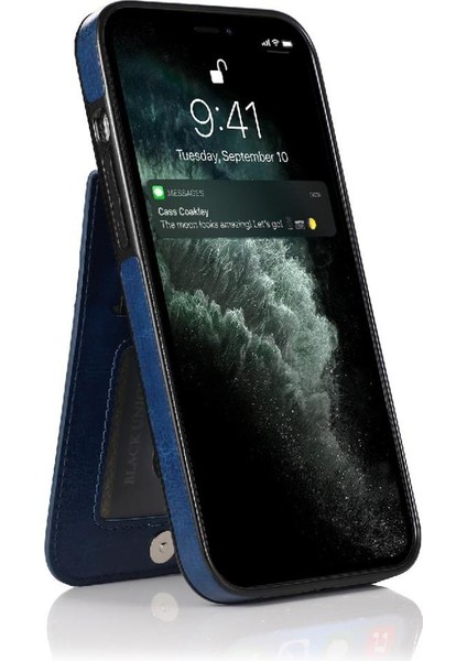 IPhone 12 Pro Max Kart Tutucu Premium Deri Manyetik ile Uyumlu (Yurt Dışından)