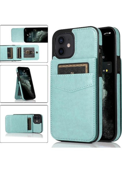 IPhone 12 Manyetik Toka Kickstand Premium Deri ile Uyumlu (Yurt Dışından) indirimleri