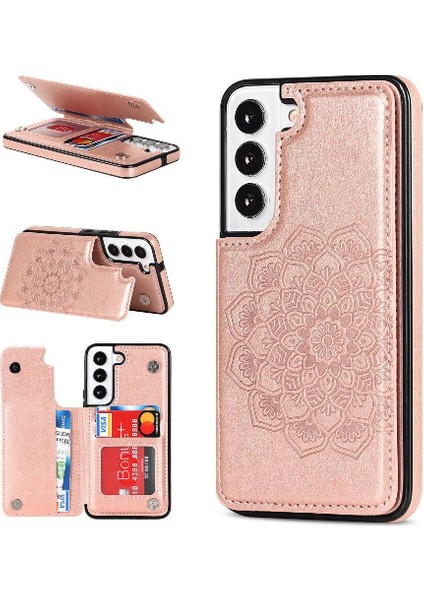Samsung Galaxy S24 Için Kart Tutucu Kılıf ile Cüzdan Pu Deri Desen (Yurt Dışından)