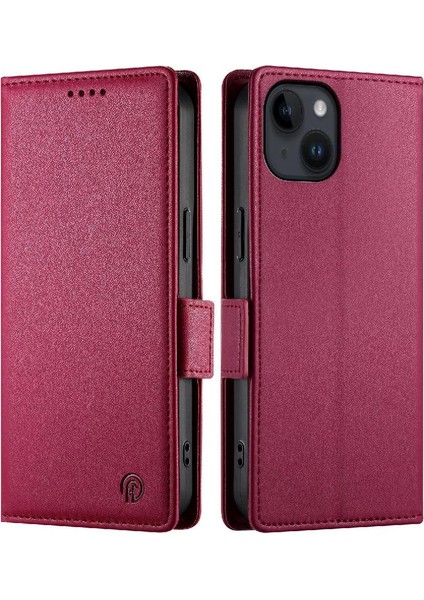 IPhone 14 Cüzdan Günlük Kullanım Için Flip Case Kartvizit Yuvaları (Yurt Dışından)