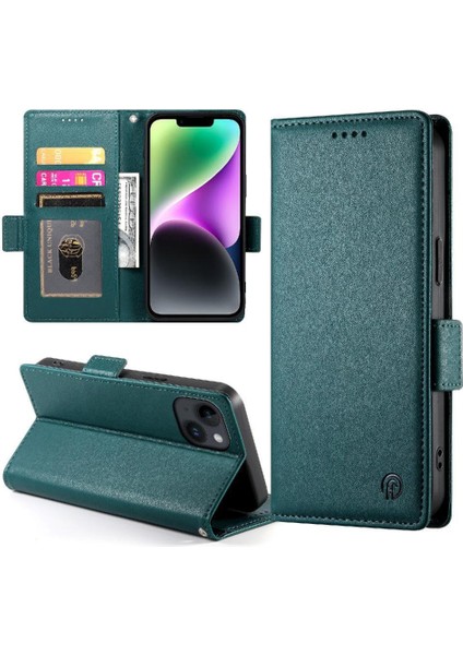 IPhone 14 Cüzdan Günlük Kullanım Için Flip Case Kartvizit Yuvaları (Yurt Dışından)