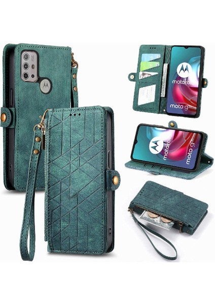 Bdt Shop Motorola Moto G30 Cüzdan Basit Iş Deri Kılıf Flip Case Için Flip Case (Yurt Dışından)