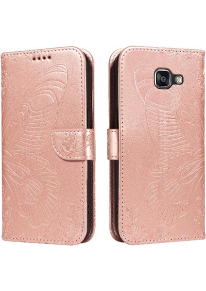 Samsung Galaxy A3 Için Flip Case 2016 Ayrılabilir El Kayışı Kabartmalı Yüksek (Yurt Dışından)