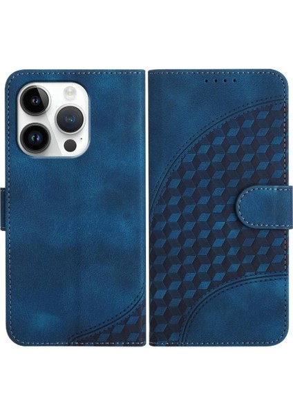 IPhone 16 Için Flip Case Pro Max Flip Iş Geometrik Desen Manyetik (Yurt Dışından)