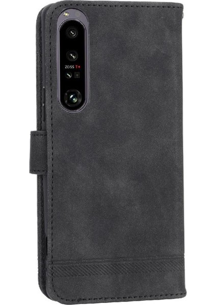 Sony Xperia 1 V Bileklik Premium Manyetik Kapatma Nakit Için Flip Case (Yurt Dışından)