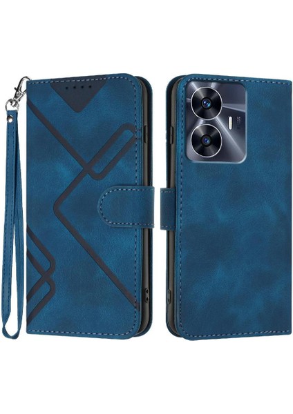 Realme C55 Flip Cüzdan Pu Deri Için Flip Case Kart Yuvası Standı ile Kapak (Yurt Dışından)