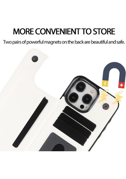 Kart Tutucu Kart Yuvaları Çift ile IPhone 15 Pro Kickstand Için Cüzdan Kılıf (Yurt Dışından) modelleri