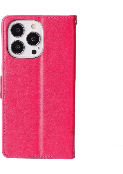 IPhone 16 Için Filp Durumda Pro Max Pu Deri Kickstand Kart Tutucu Manyetik (Yurt Dışından)