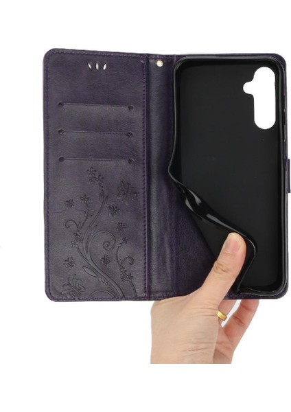 Samsung Galaxy A15 Için Filp Durumda 5g Pu Deri Kart Tutucu Kickstand Bilek (Yurt Dışından)