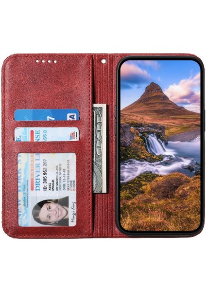 IPhone 15 Için Flip Case Pro Max El Kayışı Standı Günlük Kullanım Eşkenar Dörtgen Şekli (Yurt Dışından)