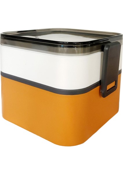 Turuncu Için Taşınabilir Mühürlü Öğle Ği Kutusu 2 Katmanlı Bento Kutusu (Yurt Dışından) fiyatları