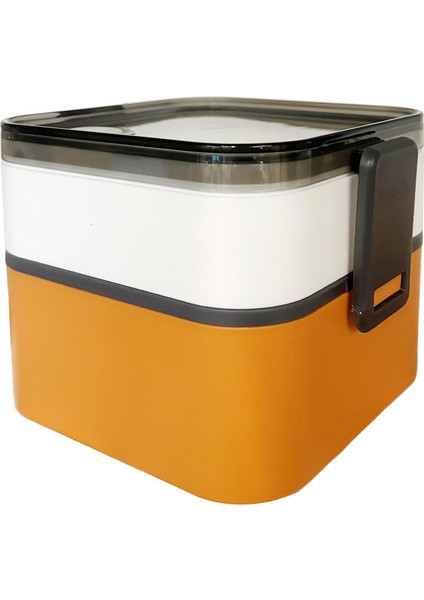 Turuncu Için Taşınabilir Mühürlü Öğle Ği Kutusu 2 Katmanlı Bento Kutusu (Yurt Dışından) fırsatları