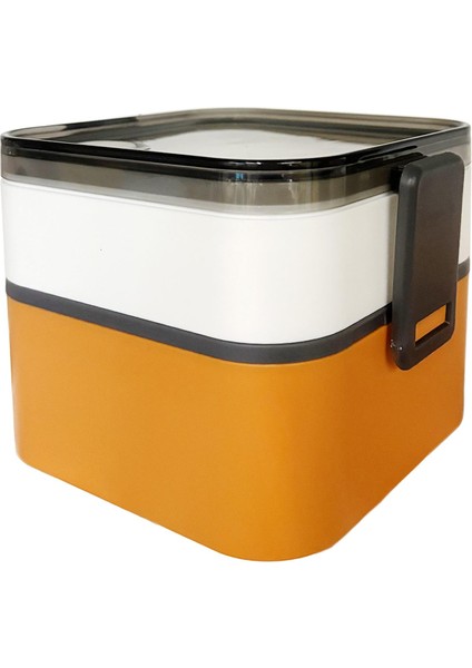 Turuncu Için Taşınabilir Mühürlü Öğle Ği Kutusu 2 Katmanlı Bento Kutusu (Yurt Dışından) indirimleri