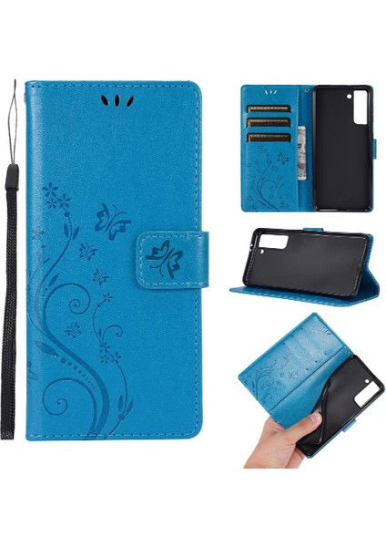 Samsung Galaxy S21 Için Kickstand Durumda Kart Tutucu Manyetik Kapatma Pu (Yurt Dışından)