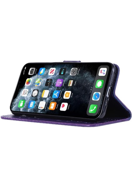 IPhone 11 Için Filp Durumda Pro Max Kart Tutucu Bilek Kayışı Kickstand Pu (Yurt Dışından)
