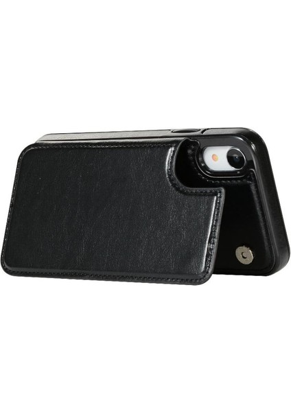 Kart Tutucu ile IPhone Xr Pu Deri Kickstand Kart Yuvaları Için Cüzdan Kılıf (Yurt Dışından) modelleri