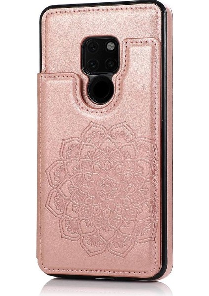 Cüzdan Kart Tutucu Kılıf ile Huawei Mate 20 Desen Çiçek Pu Deri (Yurt Dışından)