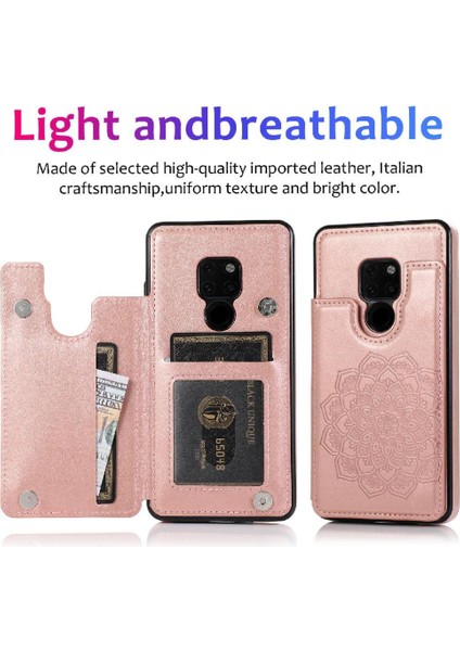 Cüzdan Kart Tutucu Kılıf ile Huawei Mate 20 Desen Çiçek Pu Deri (Yurt Dışından)