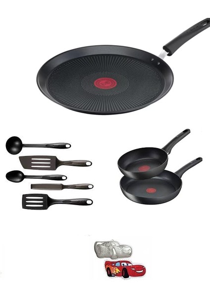Titanyum 3x Ultimateone Indüksiyon Tabanlı Tava Seti 26+24+25KREP+5,LI Spatula Setl