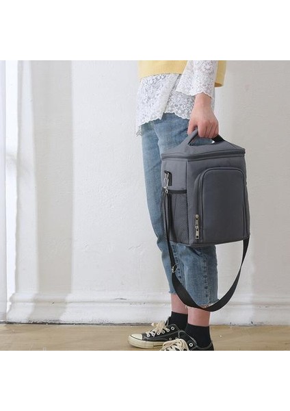 Gıda Termal Öğle Yemeği Çantası Su Geçirmez Oxford Bez Yalıtımlı Isı Çanta Taşınabilir Seyahat Crossbody Tote Organizatör | Öğle Yemeği Çantalar (Yurt Dışından)