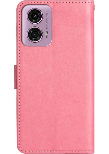 Motorola Moto G24 Kart Tutucu Pu Deri Bilek Kayışı Kapatma Için Filp Durumda (Yurt Dışından) modelleri