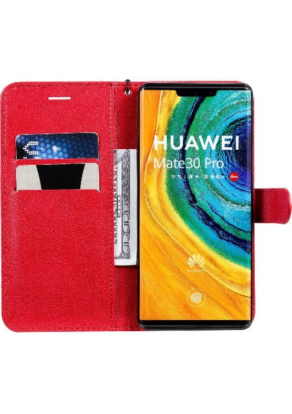 Huawei Mate 30 Pro Için Flip Case Klasik Düz Renk Yüksek Kaliteli Deri (Yurt Dışından)