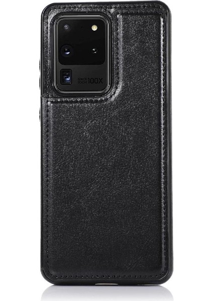 Kart Pu ile Samsung Galaxy S20 Ultra Kickstand Kart Yuvaları Için Cüzdan Kılıf (Yurt Dışından) fiyatları