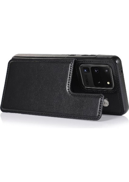 Kart Pu ile Samsung Galaxy S20 Ultra Kickstand Kart Yuvaları Için Cüzdan Kılıf (Yurt Dışından) fırsatları