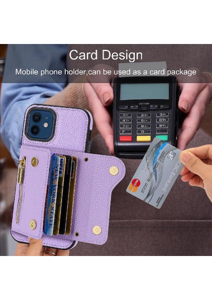IPhone 12 Kart Yuvaları Mini Sırt Çantası Uzun Kayış Büyük Kapasiteli (Yurt Dışından) modelleri