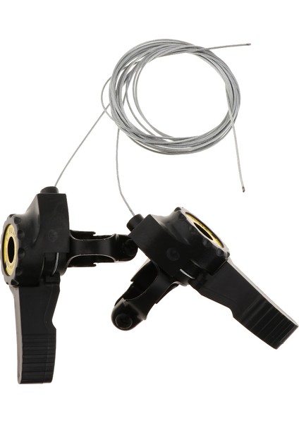 1 Çift 3x Dağ Bisikleti Başparmak Vites Değiştirici Üst Montaj Shifters Gümüş Renkli (Yurt Dışından)